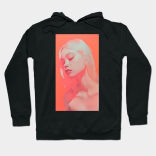 Ethereal Riso Lady: Grace in Print Hoodie